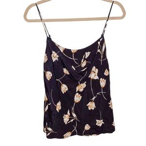 Astr The Label Drape Front Floral Sleeveless Top